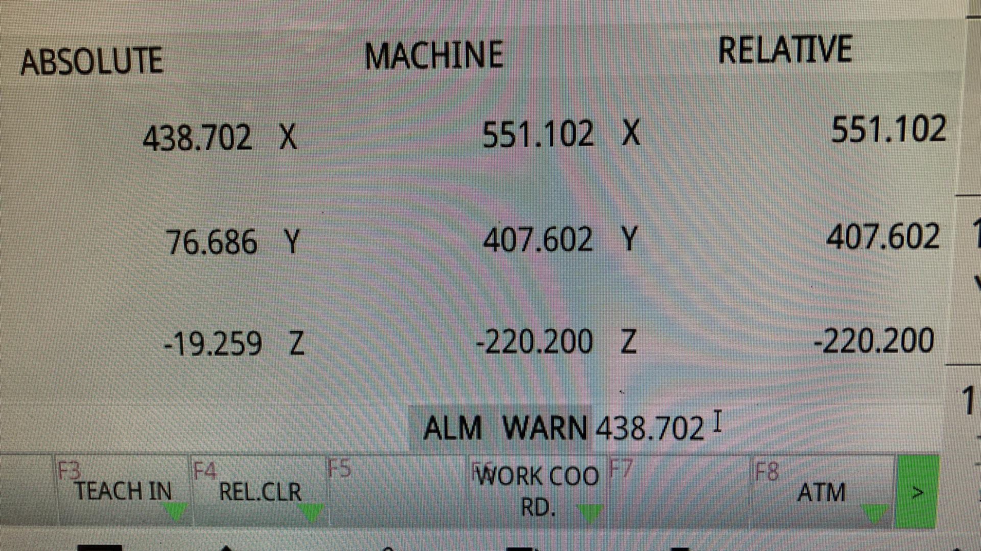 ABSOLUTE X vērtības ievade