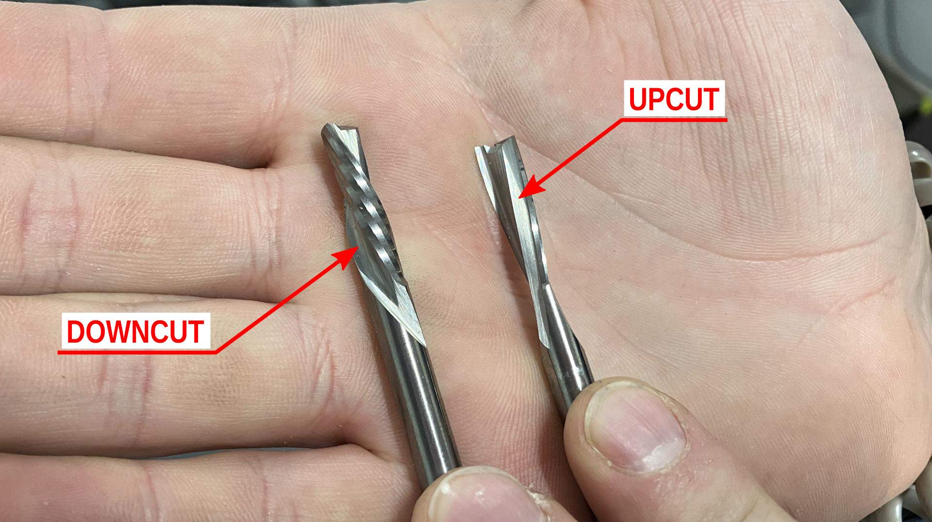 Downcut vs upcut