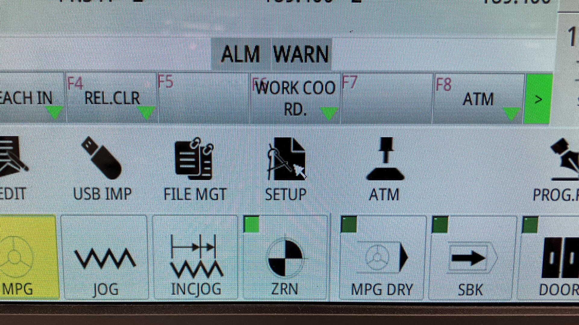 Klikšķis uz SETUP pogas