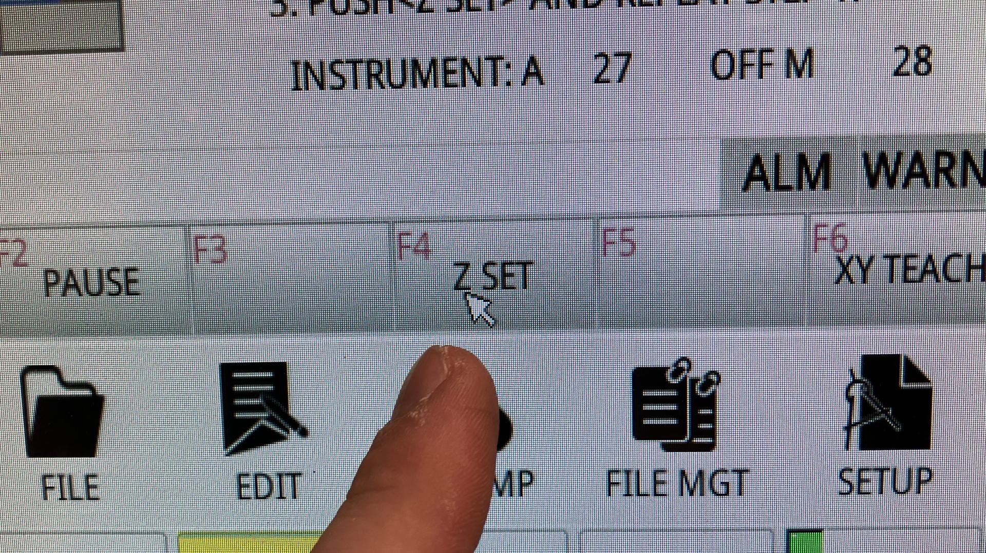 Klikšķināt uz Z SET pogas